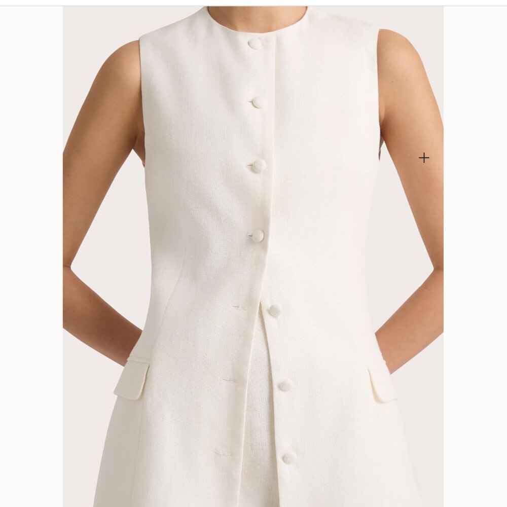 NWT Faithfull the brand Jane vest white size S